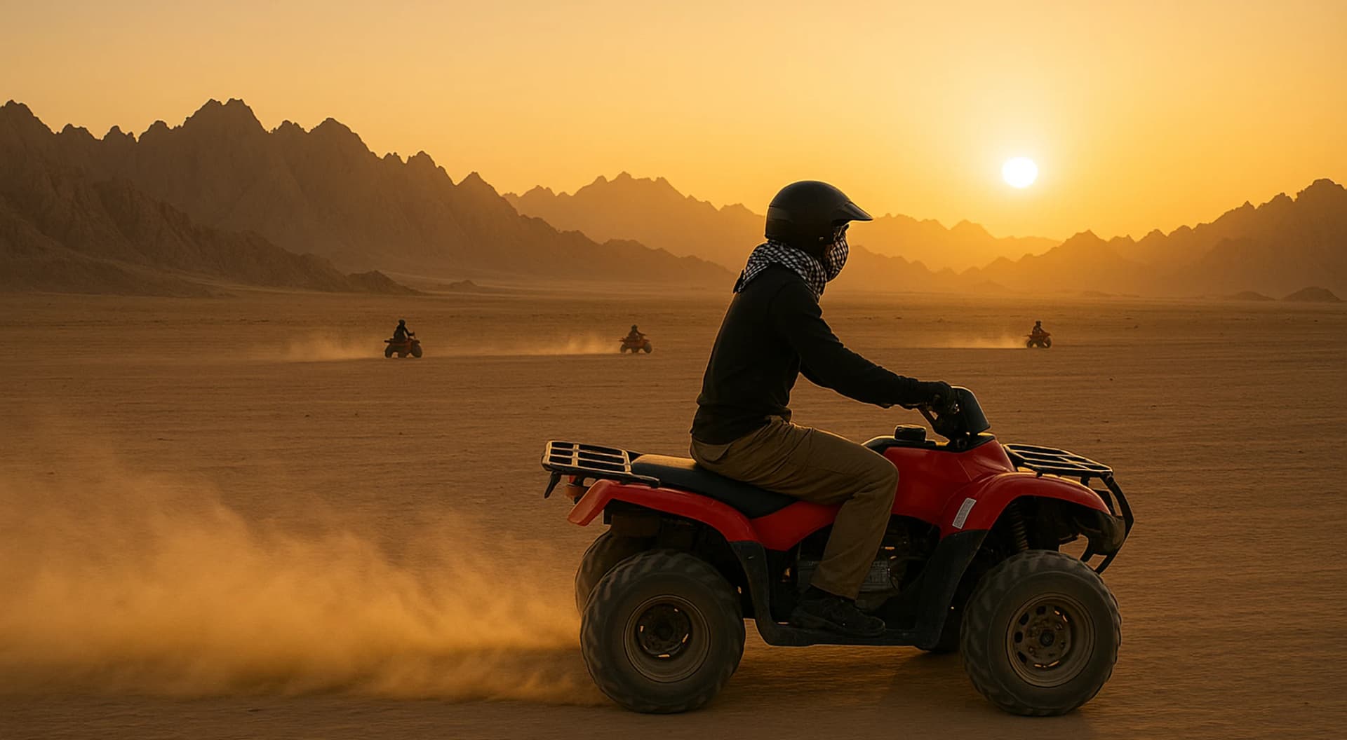 Safari en quad al atardecer por el desierto de Marsa Alam